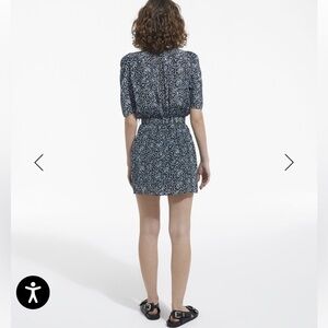 The Kooples Short Blue Dress Wrap Dress Ink Blue Size 1 US Size 4